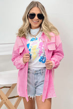 Load image into Gallery viewer, Rose Mineral Washed Cotton Shacket
