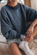 Load image into Gallery viewer, Drop Shoulder Crew Neck Pullover Sweatshirt
