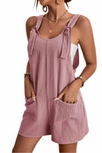 Load image into Gallery viewer, Adjustable Straps Pocketed Textured Romper
