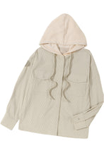 Load image into Gallery viewer, Parchment Drawstring Hooded Corduroy Shacket
