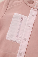 Load image into Gallery viewer, Pink Sherpa Contrast Trim Zipped Pocket Jacket
