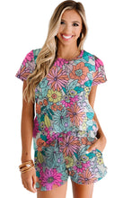 Load image into Gallery viewer, Pocket Short Sleeve Drawstring Lounge Set
