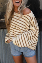 Load image into Gallery viewer, Striped Drop Shoulder Oversized Sweater
