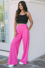 Load image into Gallery viewer, Elastic Waist Pocketed Wide Leg Pants
