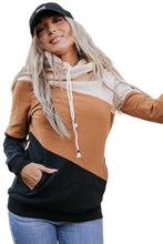 Load image into Gallery viewer, Khaki Colorblock Pocketed Hoodie
