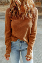 Load image into Gallery viewer, Textured Round Neck Long Sleeve Top
