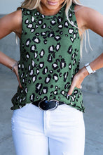 Load image into Gallery viewer, Leopard Print Crew Neck Tank Top
