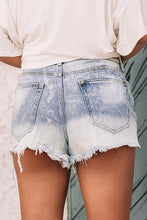 Load image into Gallery viewer, Bleached Wash Distressed Denim Shorts
