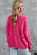 Load image into Gallery viewer, Rose Buttons Front Pocketed Sweater Cardigan
