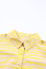Load image into Gallery viewer, Zebra Stripes Print Lantern Sleeve Shirt
