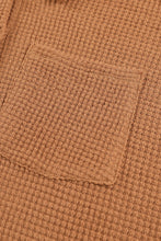 Load image into Gallery viewer, Brown Waffle Knit Button Up Casual Shirt
