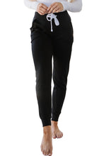 Load image into Gallery viewer, Black Drawstring Waist Pocketed Joggers
