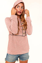 Load image into Gallery viewer, Pink Buttons Front Princess Line Out Seam Hoodie
