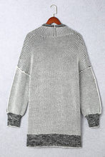 Load image into Gallery viewer, Gray Plus Size Textured Knit Cardigan
