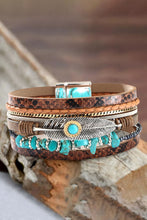 Load image into Gallery viewer, Vintage Turquoise Multi-layer Leather Bracelet
