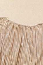 Load image into Gallery viewer, Camel Pleated Bell Sleeve Twist V Neck Cropped Blouse
