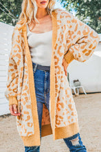 Load image into Gallery viewer, Fuzzy Knit Leopard Print Open Front Tunic Cardigan
