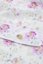 Load image into Gallery viewer, Purple Floral Print Pleated Flap Pocket Shirt
