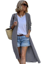 Load image into Gallery viewer, Stripe Open Front Long Cardigan
