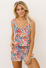 Load image into Gallery viewer, Multicolor Floral Print Tank and Shorts Lounge Set
