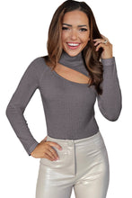 Load image into Gallery viewer, Cut Out Mock Neck Long Sleeve Bodysuit
