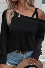 Load image into Gallery viewer, One Shoulder Long Sleeve Shift Blouse
