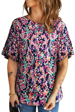 Load image into Gallery viewer, Multicolor Crisscross Back Floral Blouse
