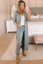 Load image into Gallery viewer, Gray Tie Back Long Open Front Cardigan
