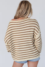 Load image into Gallery viewer, Striped Drop Shoulder Oversized Sweater

