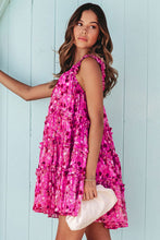 Load image into Gallery viewer, Tiered Ruffled Square Neck Sleeveless Floral Mini Dress
