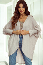 Load image into Gallery viewer, Parchment Bat Sleeve Wide Ribbed Knit Cardigan
