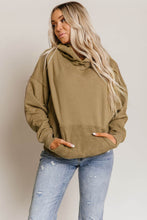 Load image into Gallery viewer, Khaki Kangaroo Pocket Boyfriend Hoodie
