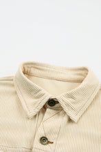 Load image into Gallery viewer, Button Up Pockets Striped Color Block Corduroy Jacket
