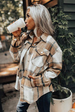 Load image into Gallery viewer, Button-up Pocket Long Sleeve Plaid Shacket
