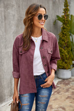 Load image into Gallery viewer, Corduroy Long Sleeve Button-up Shirt Coat
