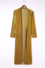 Load image into Gallery viewer, Velvet Open Front Pocketed Long Duster

