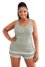 Load image into Gallery viewer, Scoop Neck Cami Shorts Plus Size PJ Set
