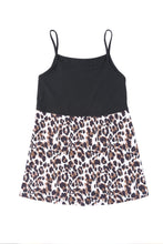 Load image into Gallery viewer, Leopard Patchwork Spaghetti Strap Tank Top
