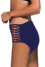 Load image into Gallery viewer, Hollow-out Sides High Waist Swim Bottoms
