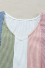 Load image into Gallery viewer, Color Block V-Neck Waffle Knit Tank Top
