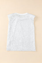 Load image into Gallery viewer, Sequin Round Neck Tank Top
