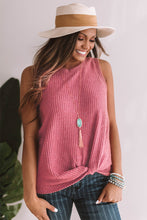 Load image into Gallery viewer, Twist Knot Waffle Knit Tank Top
