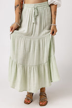 Load image into Gallery viewer, Drawstring High Waist Tiered Long Skirt
