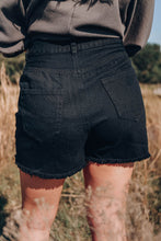 Load image into Gallery viewer, Asymmetrical Ripped Denim Shorts
