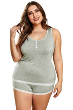 Load image into Gallery viewer, Scoop Neck Cami Shorts Plus Size PJ Set
