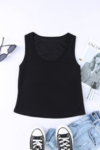 Load image into Gallery viewer, Plain Waffle Knit U Neck Tank Top

