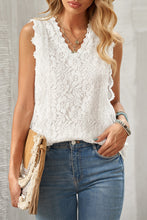 Load image into Gallery viewer, Lace V Neck Tank Top
