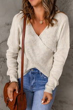 Load image into Gallery viewer, Criss Cross Wrap Plunging Neck Sweater
