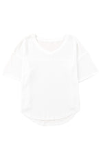 Load image into Gallery viewer, Waffle Knit Drop Shoulder Loose Top
