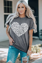 Load image into Gallery viewer, Leopard Kiss Print Valentines Heart Graphic Tee
